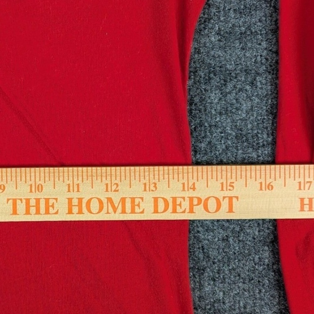 Abercrombie & Fitch Womens Y2K Babydoll V-Neck Long Sleeve Top Red Moose Logo M - Picture 12 of 16
